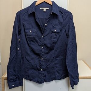 2 for $10 Old Navy Medium Navy Blue Button Down Shirt